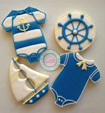 Nautical Baby Shower (24 cookies)