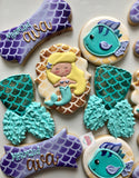 Mermaid Birthday (12 cookies)