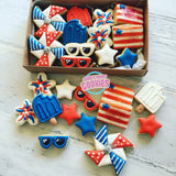 4th of July, set #2 (24 mini cookies)