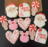 Santa,  baby shower cookies (24 ct)