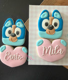 Blue heart  (two  Large plaque)