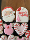 Santa,  baby shower cookies (24 ct)