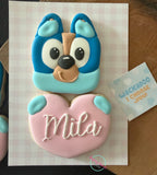 Blue heart  (two  Large plaque)