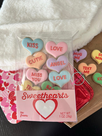 Conversation Hearts Mini Box (8 mini cookies)