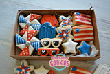 4th of July, set #2 (24 mini cookies)