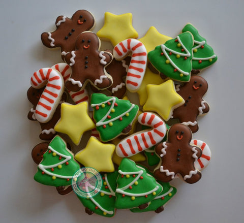 Mini Christmas Themed cookies #2 (36 cookies)