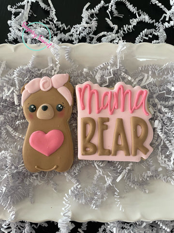 Mama bear set!! (2 large cookies)