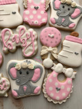 Sweet Elephant Baby Cookies (24 cookies)