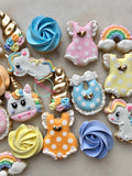 Mini Unicorn Baby Shower (48 cookies)